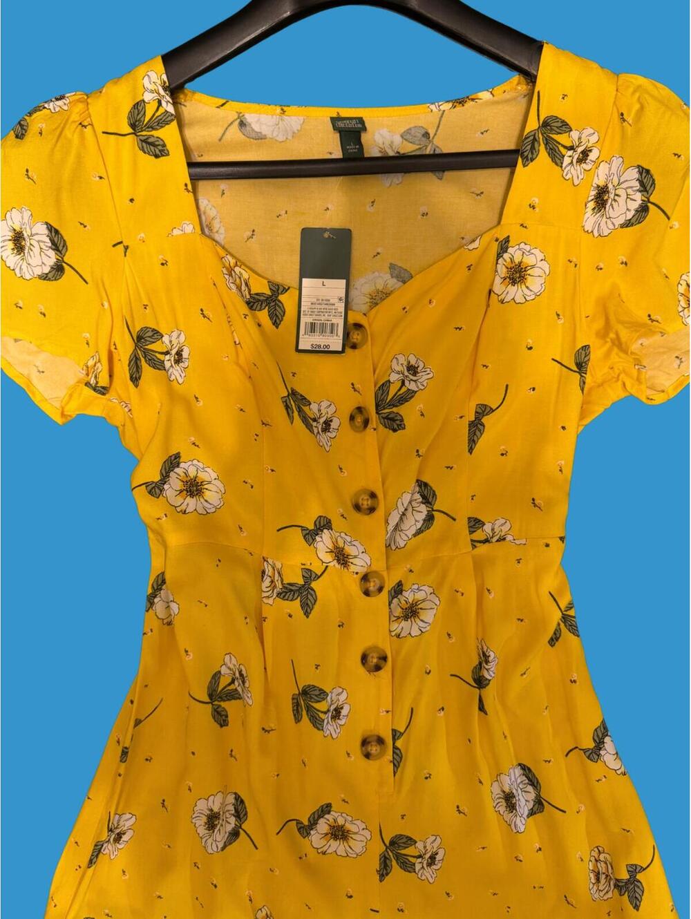 NWT Wild Fable Large Yellow Floral Jumpsuit